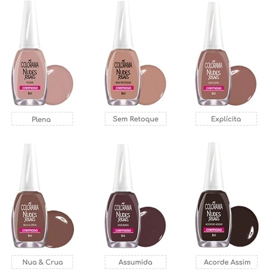 COLORAMA Esmalte Cremoso Nudes Reais Sem Retoque Translation missing: pt-BR.activerecord.decorators.item_part_image/alt