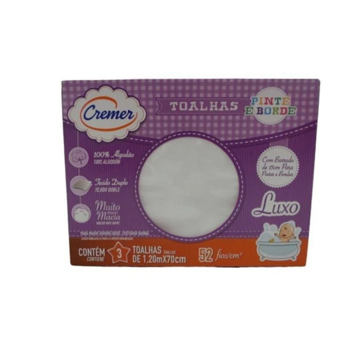 CREMER Toalha Fralda Pinte e Borde 70 X 120 cm Translation missing: pt-BR.activerecord.decorators.item_part_image/alt
