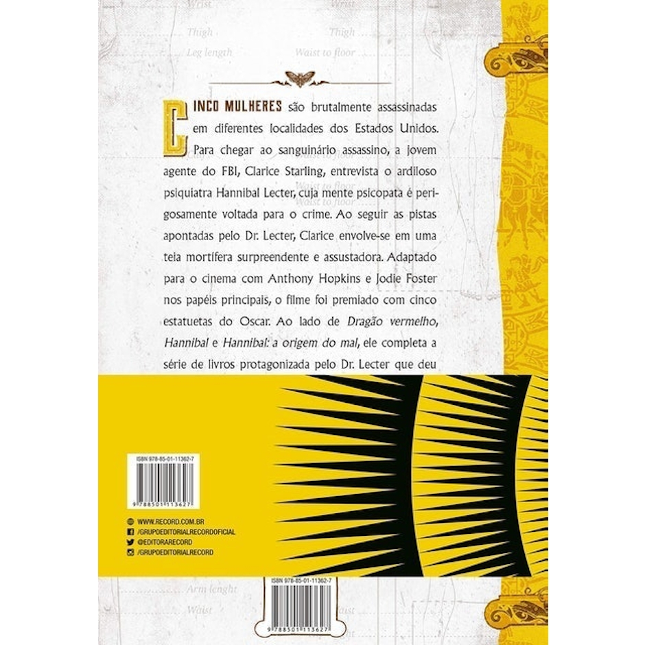 THOMAS HARRIS O Silêncio dos Inocentes Translation missing: pt-BR.activerecord.decorators.item_part_image/alt