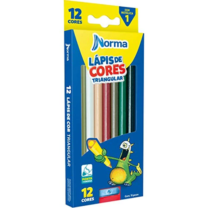 NORMA Lápis de Cor Super Triangular 12 Cores Translation missing: pt-BR.activerecord.decorators.item_part_image/alt