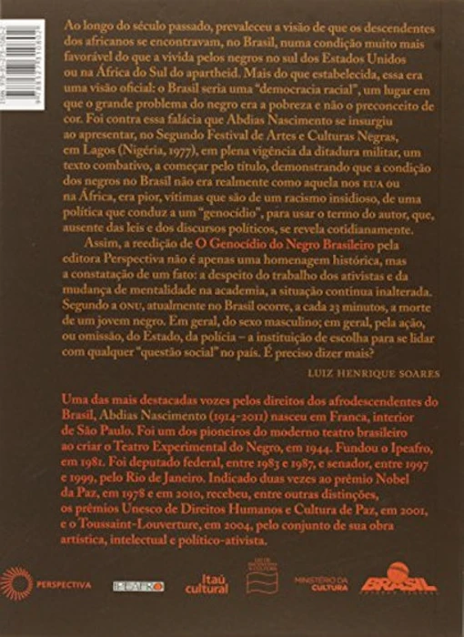 Abdias Nascimento O Genocídio do Negro Brasileiro Translation missing: pt-BR.activerecord.decorators.item_part_image/alt
