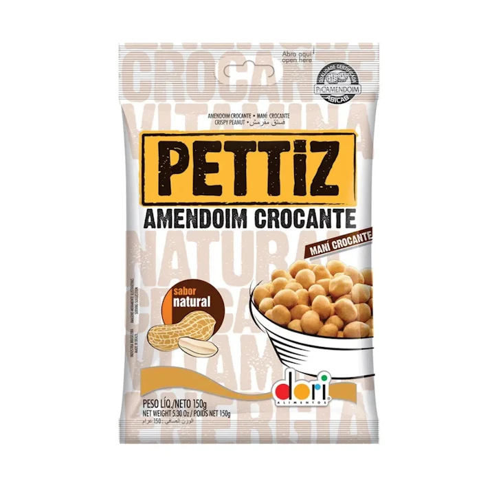 DORI Amendoim Crocante Pettiz Natural 150g Translation missing: pt-BR.activerecord.decorators.item_part_image/alt