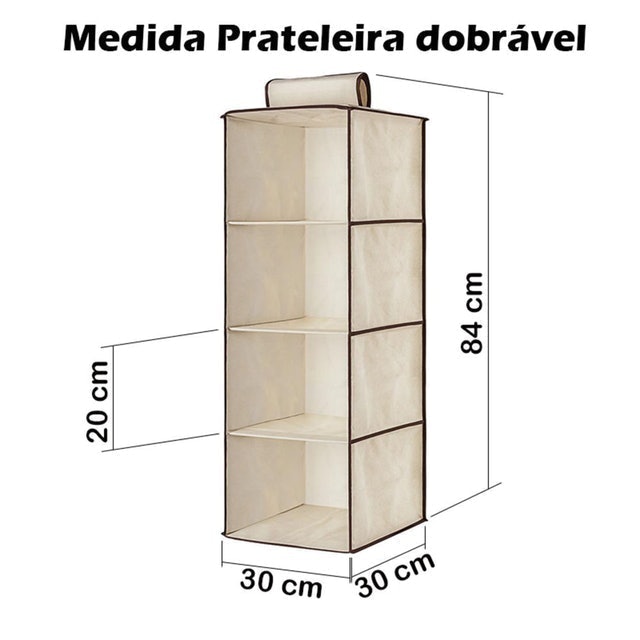 ORDENE Organizador de Armário TNT Dobrável 4 Divisórias Translation missing: pt-BR.activerecord.decorators.item_part_image/alt
