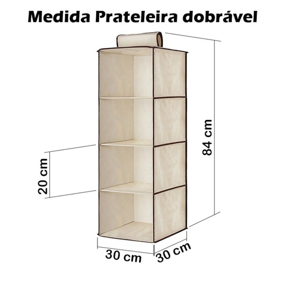 ORDENE Organizador de Armário TNT Dobrável 4 Divisórias Translation missing: pt-BR.activerecord.decorators.item_part_image/alt