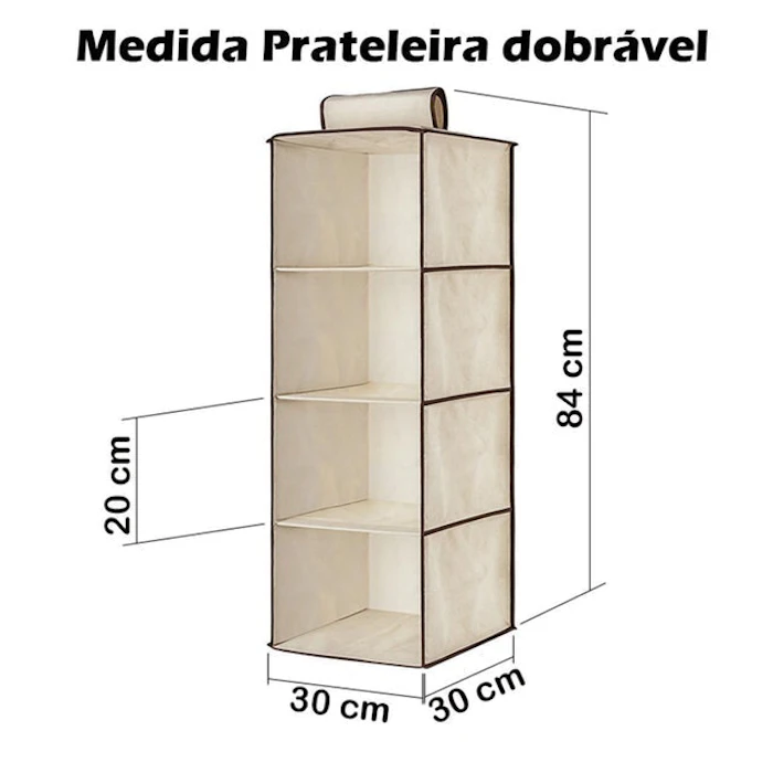 ORDENE Organizador de Armário TNT Dobrável 4 Divisórias Translation missing: pt-BR.activerecord.decorators.item_part_image/alt