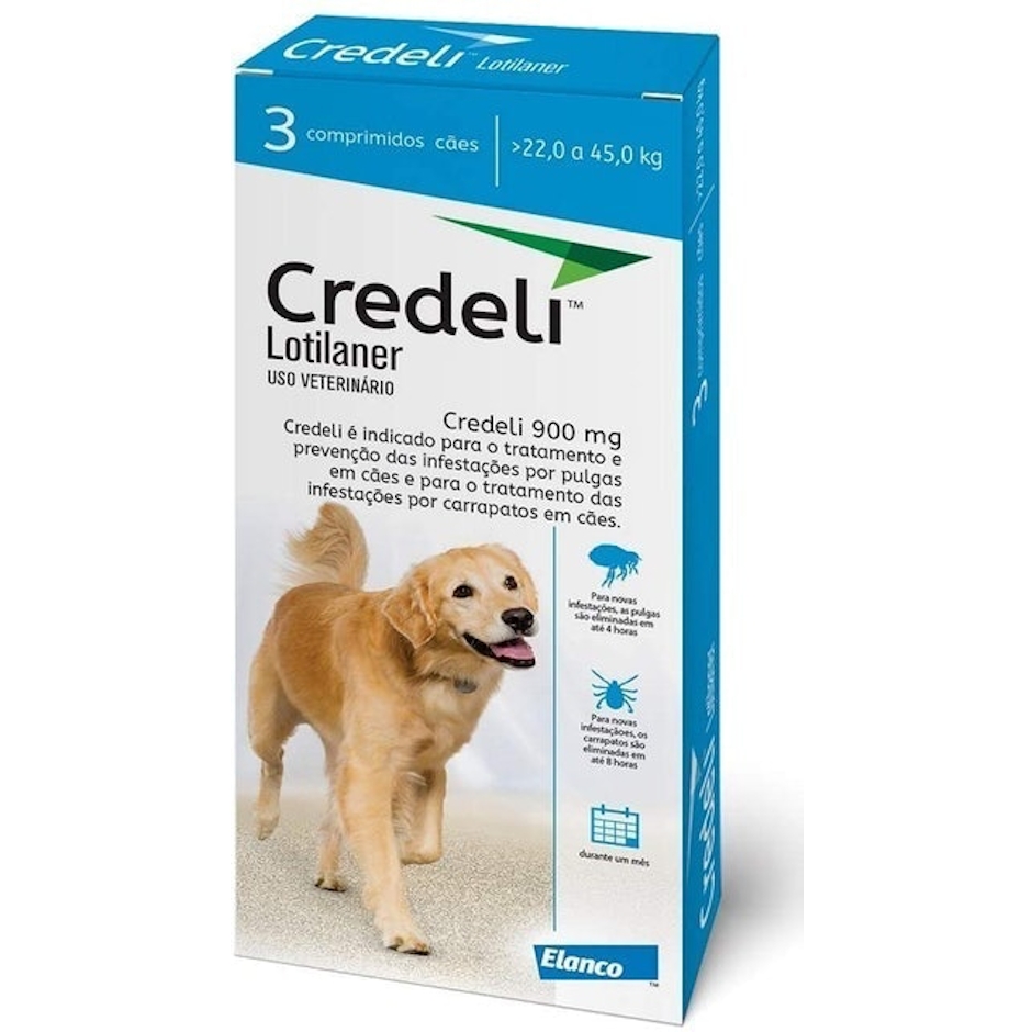 ELANCO Credeli Antipulgas e Carrapatos 3 Comprimidos Translation missing: pt-BR.activerecord.decorators.item_part_image/alt
