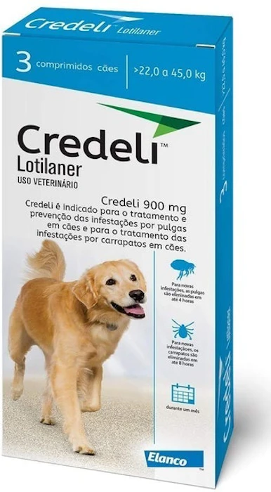 ELANCO Credeli Antipulgas e Carrapatos 3 Comprimidos Translation missing: pt-BR.activerecord.decorators.item_part_image/alt