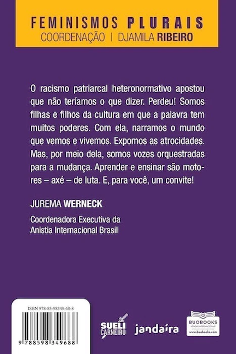 Djamila Ribeiro Lugar de Fala Translation missing: pt-BR.activerecord.decorators.item_part_image/alt