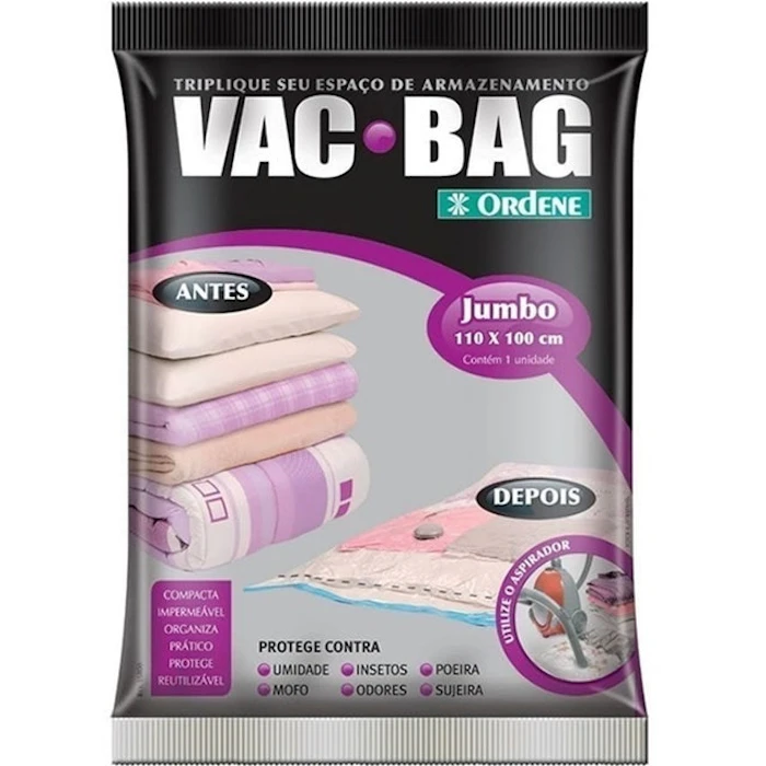 ORDENE Saco à Vácuo Vac Bag Jumbo 100x110cm Translation missing: pt-BR.activerecord.decorators.item_part_image/alt