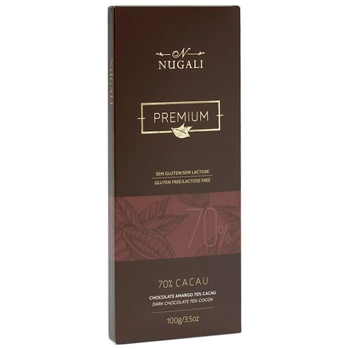 NUGALI Chocolate Amargo Premium 70% Cacau 100g Translation missing: pt-BR.activerecord.decorators.item_part_image/alt