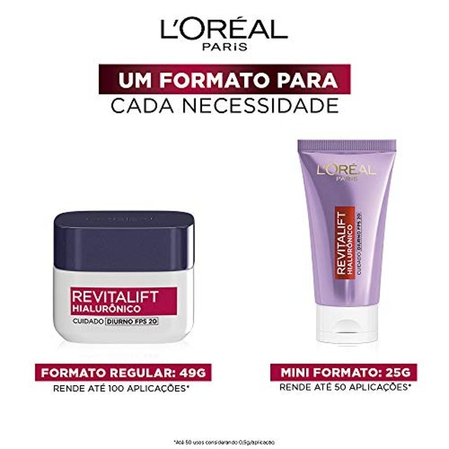 L'ORÉAL PARIS Creme Facial Anti-Idade Revitalift Hialurônico FPS 20 Translation missing: pt-BR.activerecord.decorators.item_part_image/alt