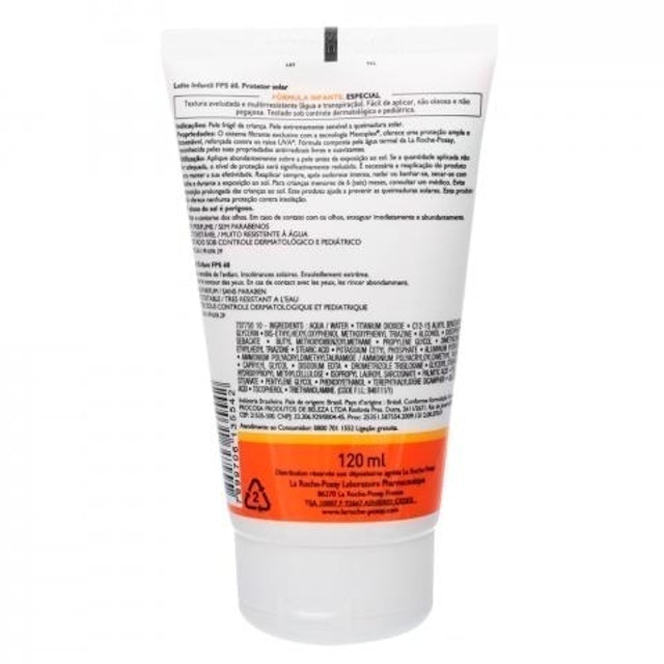LA ROCHE-POSAY Protetor Solar Anthelios Dermo-Pediatrics FPS60 120 ml Translation missing: pt-BR.activerecord.decorators.item_part_image/alt