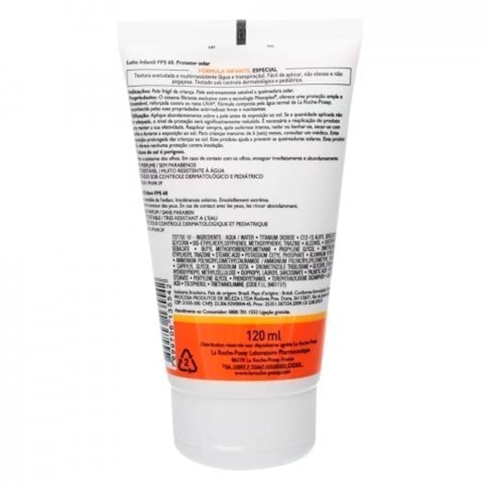 LA ROCHE-POSAY Protetor Solar Anthelios Dermo-Pediatrics FPS60 120 ml Translation missing: pt-BR.activerecord.decorators.item_part_image/alt