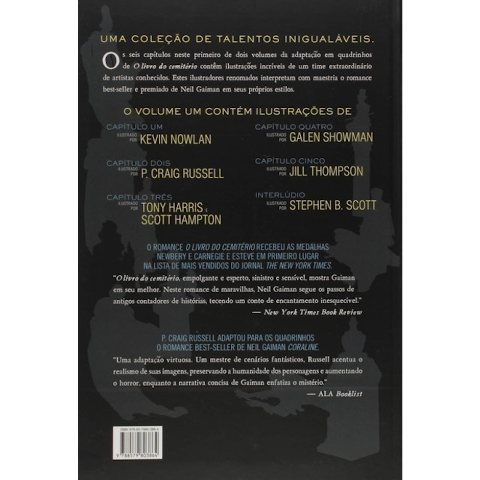 NEIL GAIMAN O Livro do Cemitério (História em Quadrinhos) Translation missing: pt-BR.activerecord.decorators.item_part_image/alt