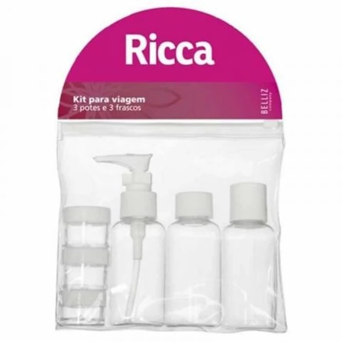 RICCA Kit Viagem com 3 Frascos e 3 Potes Translation missing: pt-BR.activerecord.decorators.item_part_image/alt