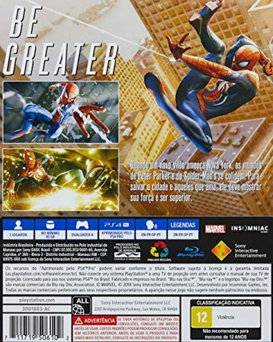 INSOMNIAC GAMES Marvel's Spider-Man Edição Jogo do Ano Translation missing: pt-BR.activerecord.decorators.item_part_image/alt