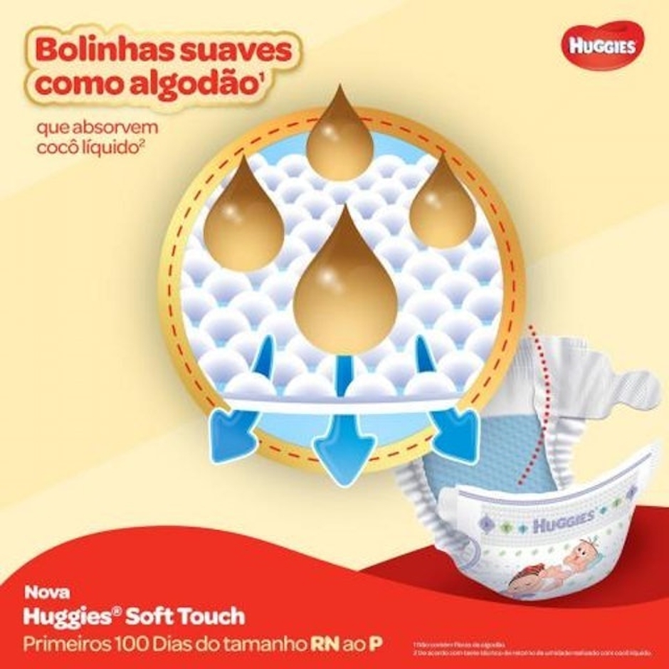 HUGGIES Fraldas Soft Touch Tamanho RN - 38 Unidades Translation missing: pt-BR.activerecord.decorators.item_part_image/alt