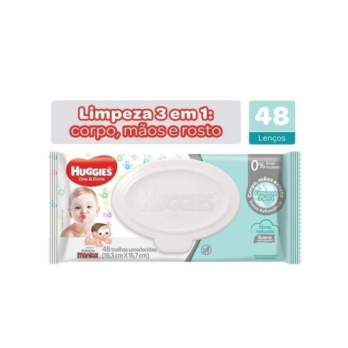 HUGGIES Lenços Umedecidos One & Done 48 Toalhas Translation missing: pt-BR.activerecord.decorators.item_part_image/alt