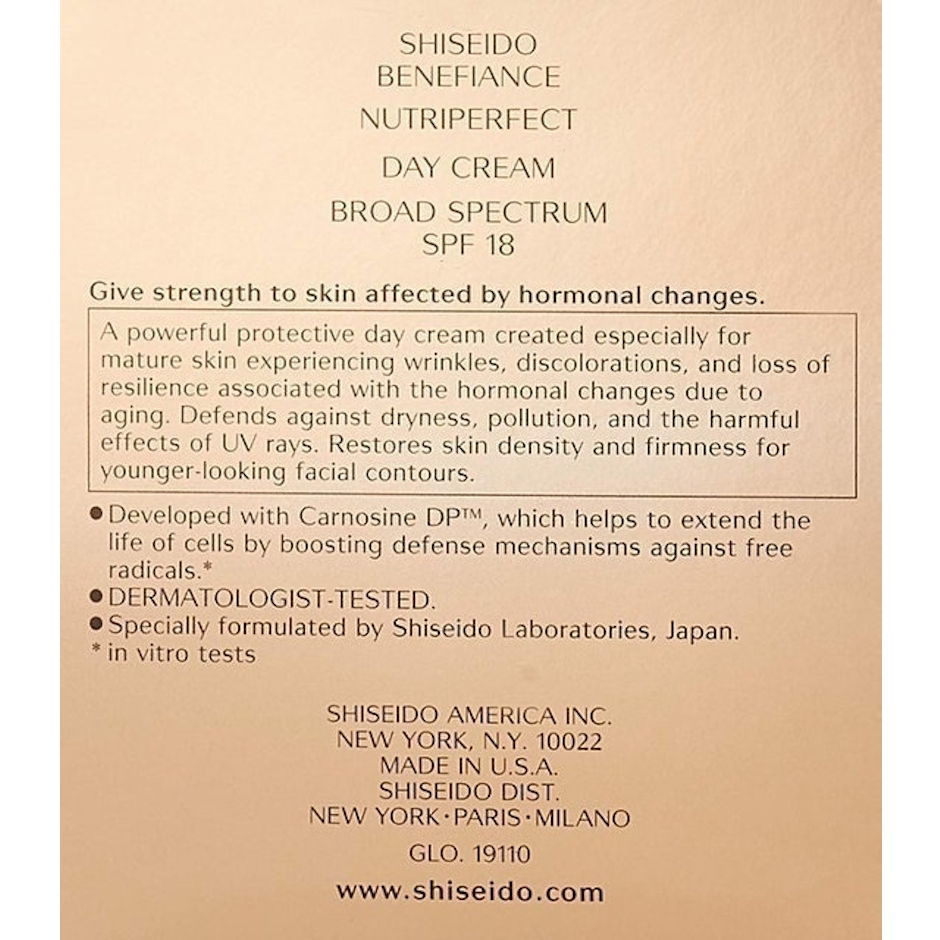 SHISEIDO Creme Para o Dia Benefiance Nutriperfect FPS 15 Translation missing: pt-BR.activerecord.decorators.item_part_image/alt