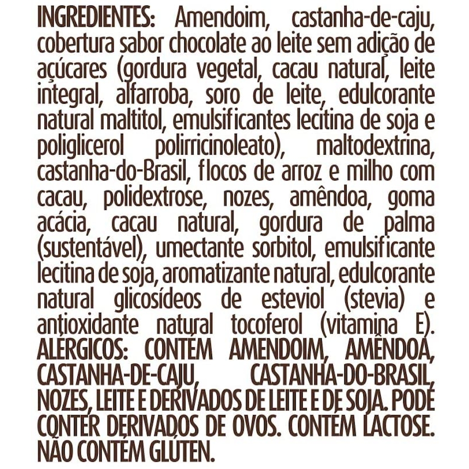 BANANA BRASIL Nuts Bar Castanhas e Chocolate 12 Unidades de 25g Translation missing: pt-BR.activerecord.decorators.item_part_image/alt