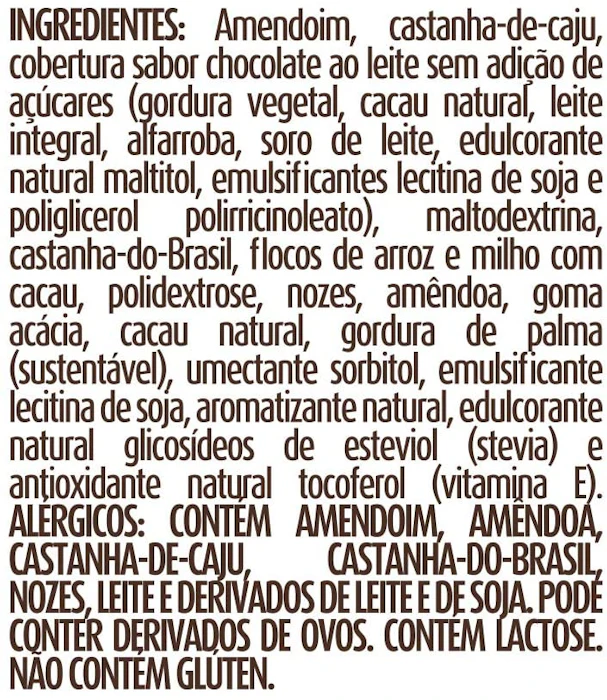 BANANA BRASIL Nuts Bar Castanhas e Chocolate 12 Unidades de 25g Translation missing: pt-BR.activerecord.decorators.item_part_image/alt