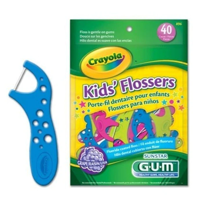 GUM Flosser Infantil Crayola 40 Unidades Translation missing: pt-BR.activerecord.decorators.item_part_image/alt