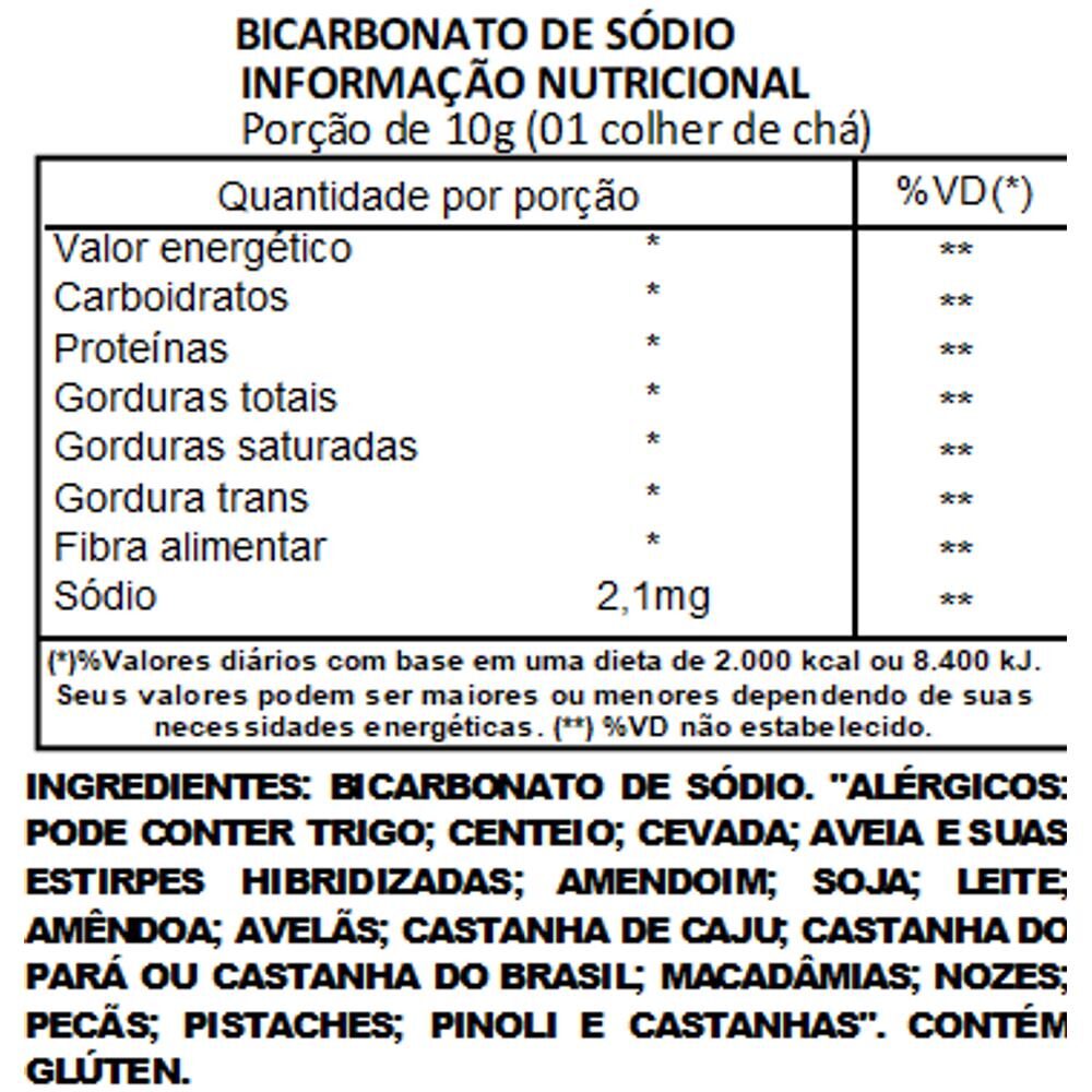 VIVA SALUTE Bicarbonato de Sódio 1kg Translation missing: pt-BR.activerecord.decorators.item_part_image/alt