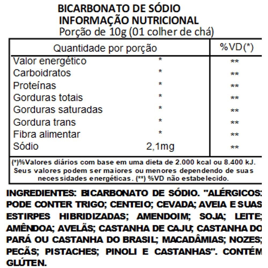 VIVA SALUTE Bicarbonato de Sódio 1kg Translation missing: pt-BR.activerecord.decorators.item_part_image/alt