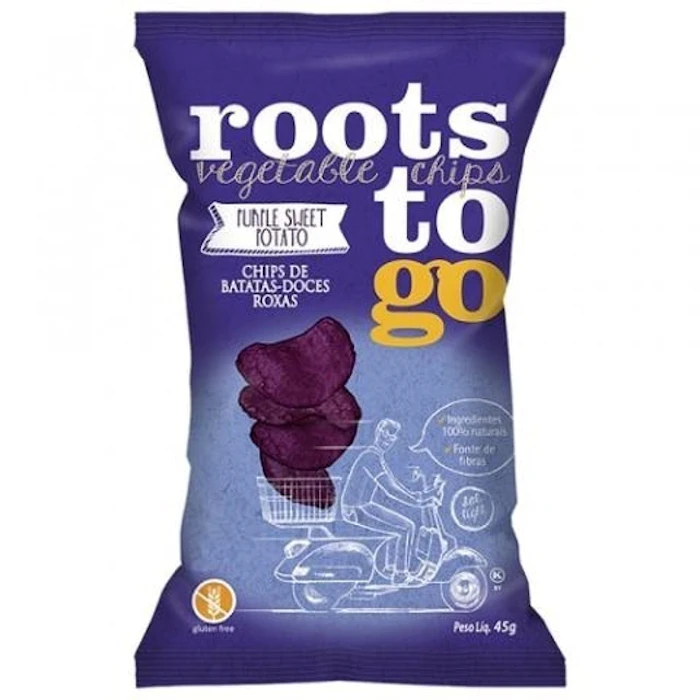 ROOTS TO GO Chips de Batata-Doce Roxa 45g Translation missing: pt-BR.activerecord.decorators.item_part_image/alt