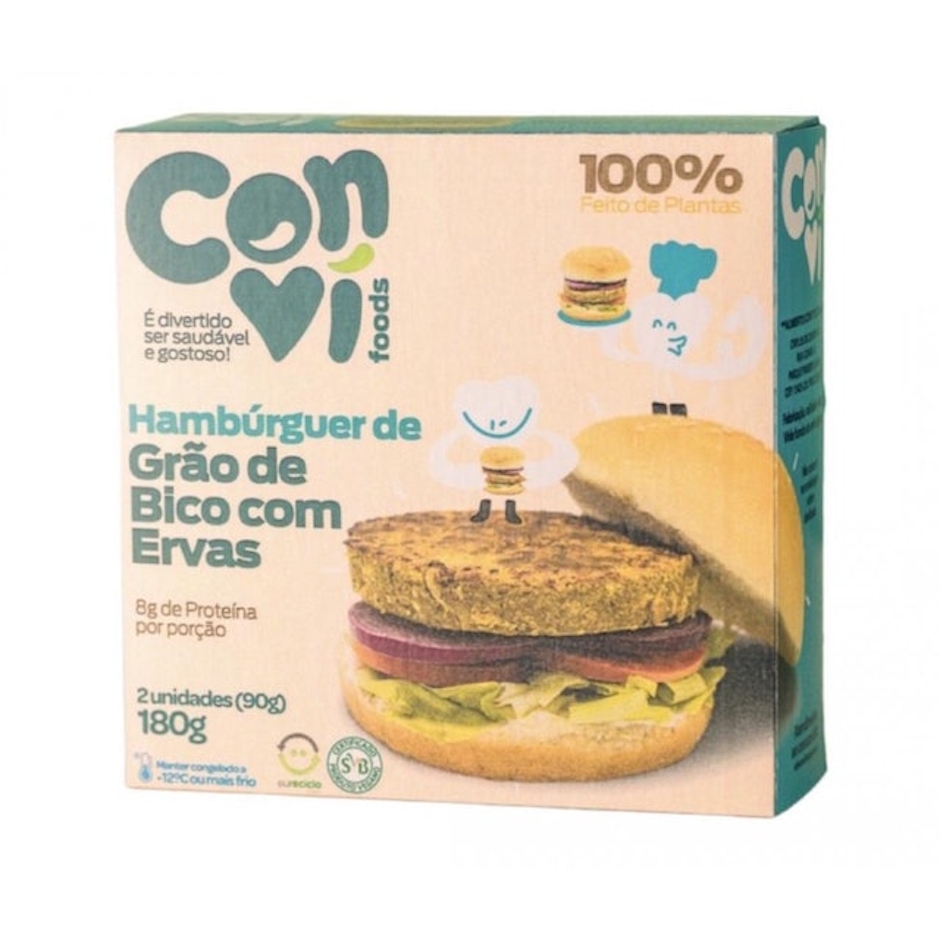 Convi Foods Hambúrguer de Grão-de-Bico com Ervas Translation missing: pt-BR.activerecord.decorators.item_part_image/alt