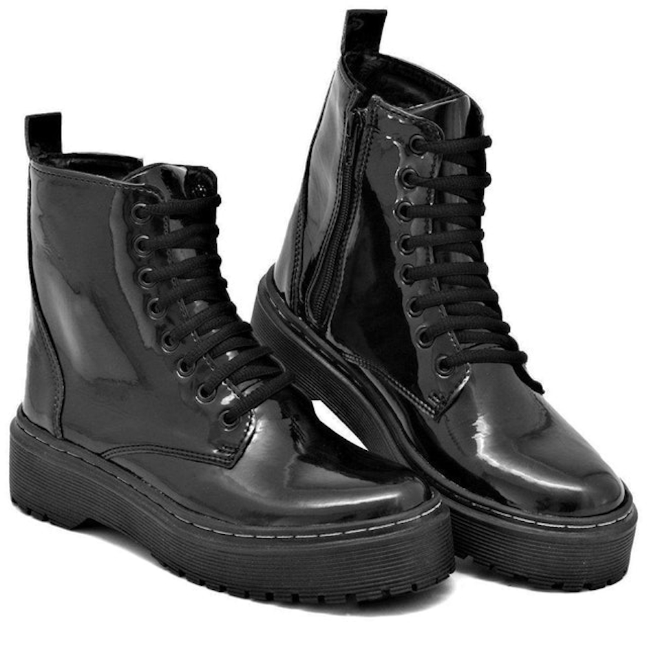 STILOCLUB Bota Flatform Verniz Preta Translation missing: pt-BR.activerecord.decorators.item_part_image/alt