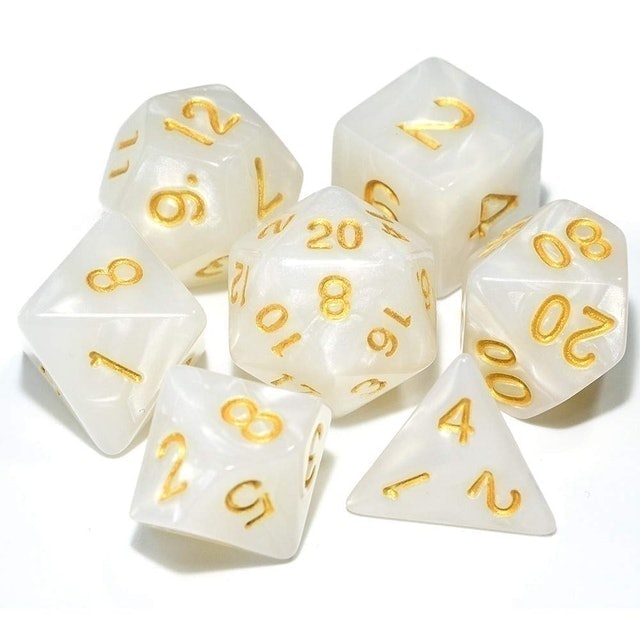 KOKO Kit com 42 Dados para RPG de Mesa D4 D6 D8 D10 D12 D20 D10% + 1 Bolsa Translation missing: pt-BR.activerecord.decorators.item_part_image/alt