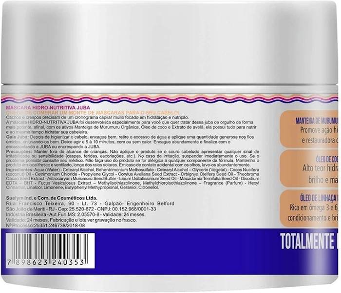 WIDI CARE Juba Máscara Hidro-Nutritiva 500g Translation missing: pt-BR.activerecord.decorators.item_part_image/alt