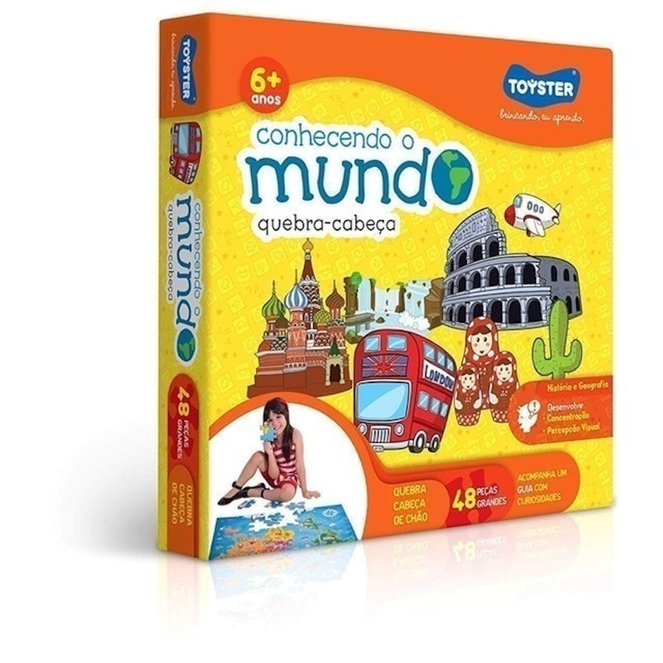 TOYSTER Quebra-Cabeça Conhecendo o Mundo 48 Peças Translation missing: pt-BR.activerecord.decorators.item_part_image/alt