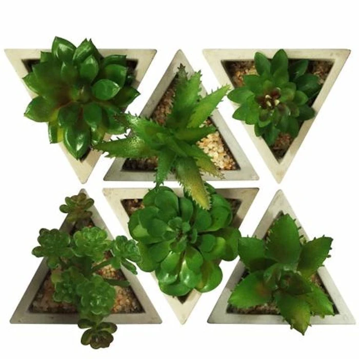 INTERPONTE Kit 6 Plantas Mini Suculentas Artificiais em Vaso de Cerâmica 8 x 9,5cm Translation missing: pt-BR.activerecord.decorators.item_part_image/alt