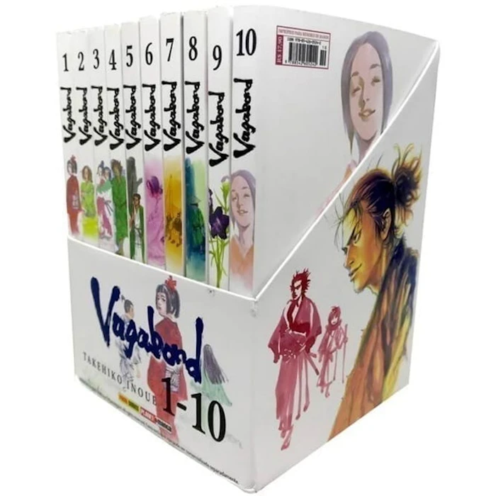 TAKEHIKO INOUE Vagabond - Caixa com 10 Volumes Translation missing: pt-BR.activerecord.decorators.item_part_image/alt