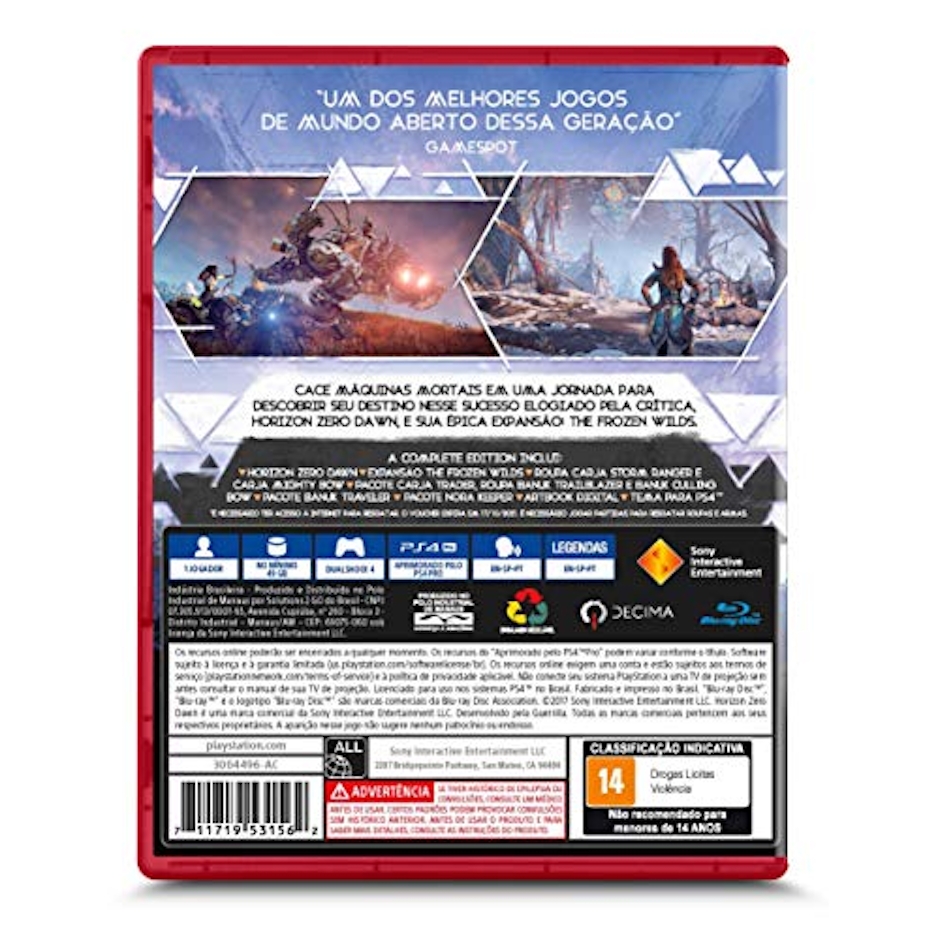 GUERRILLA GAMES Horizon Zero Dawn Complete Edition Translation missing: pt-BR.activerecord.decorators.item_part_image/alt