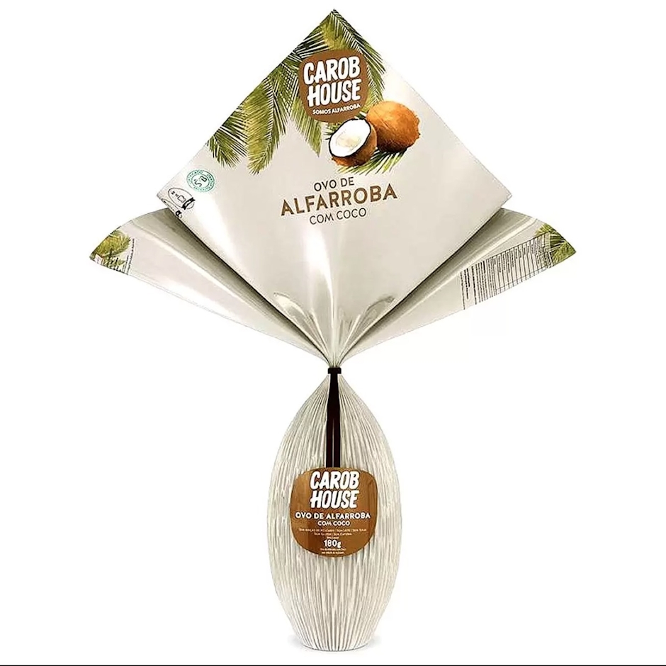 Carob House Ovo de Páscoa Vegano de Alfarroba com Coco 180g Translation missing: pt-BR.activerecord.decorators.item_part_image/alt