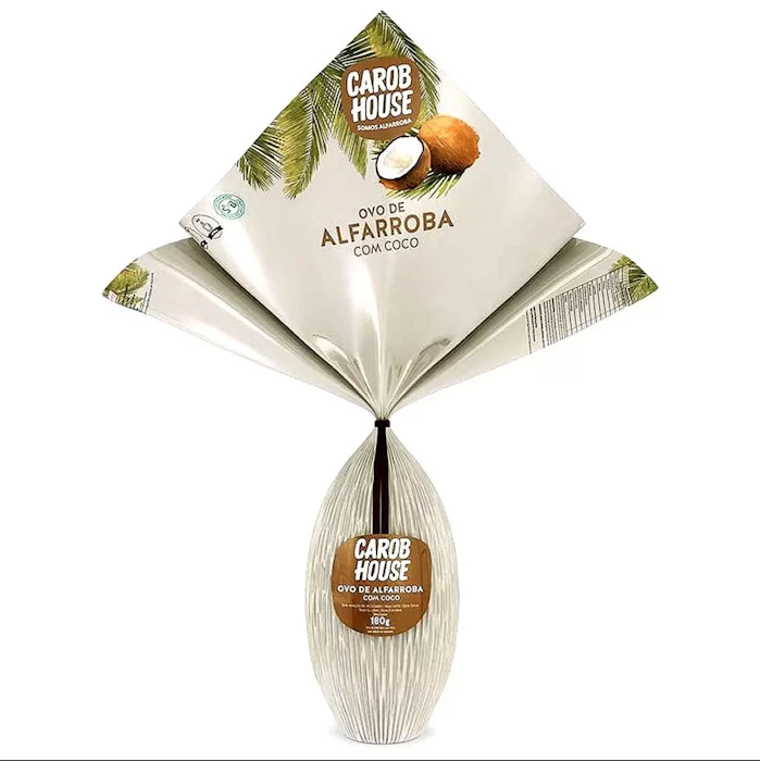 Carob House Ovo de Páscoa Vegano de Alfarroba com Coco 180g Translation missing: pt-BR.activerecord.decorators.item_part_image/alt