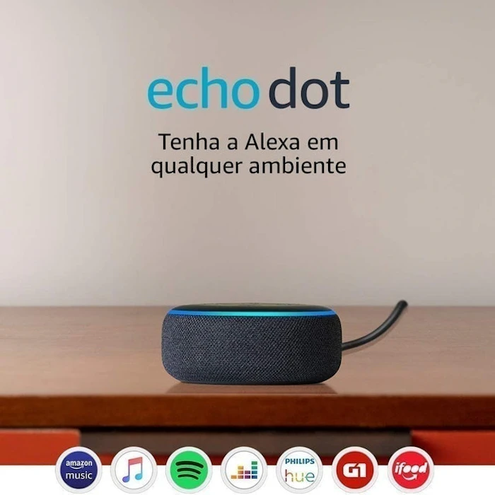 AMAZON Smart Speaker Echo Dot (3ª Geração) com Alexa Translation missing: pt-BR.activerecord.decorators.item_part_image/alt