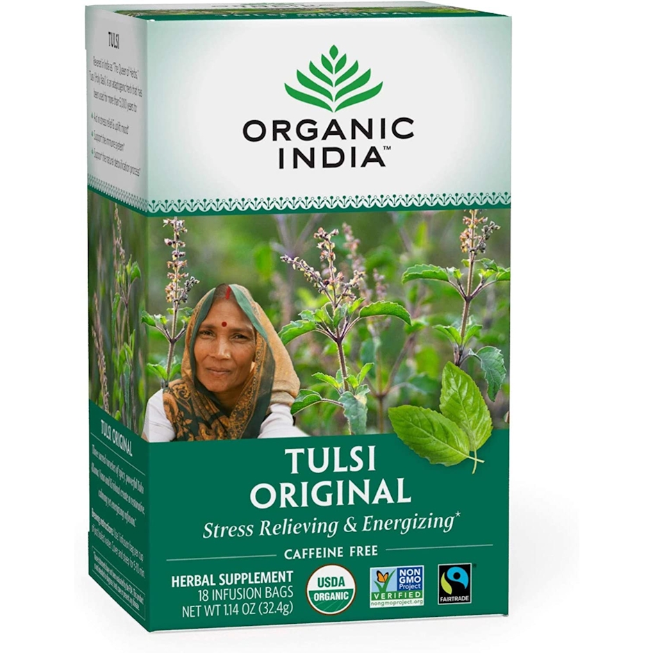 Organic India Chá de Tulsi Translation missing: pt-BR.activerecord.decorators.item_part_image/alt