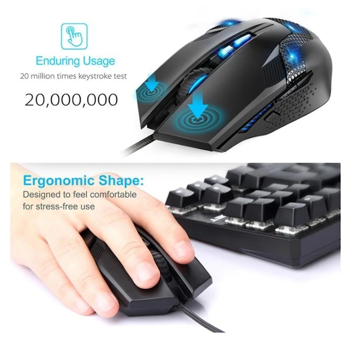 TECKNET Mouse Gamer 8 Botões Translation missing: pt-BR.activerecord.decorators.item_part_image/alt