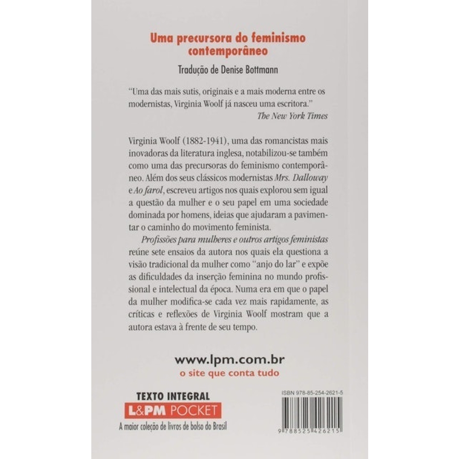 L&PM Profissões para Mulheres e Outros Artigos Feministas Translation missing: pt-BR.activerecord.decorators.item_part_image/alt