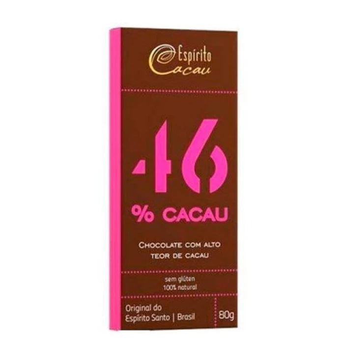 ESPÍRITO CACAU Chocolate 46% Cacau 80g Translation missing: pt-BR.activerecord.decorators.item_part_image/alt