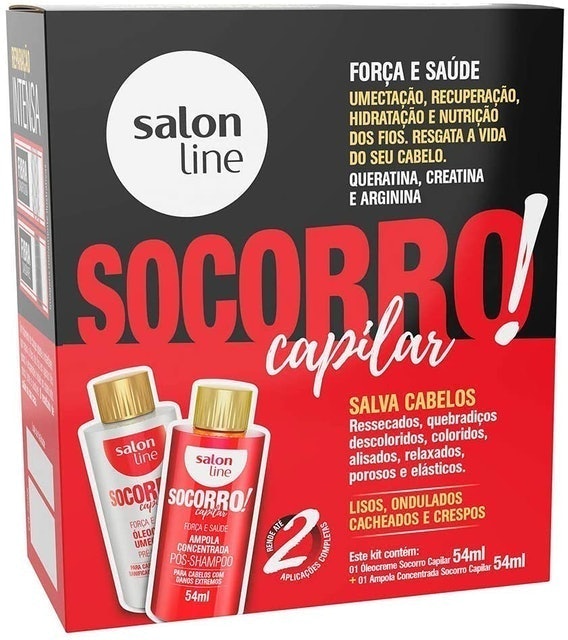 SALON LINE Kit Socorro Capilar Óleocreme e Ampola Concentrada Translation missing: pt-BR.activerecord.decorators.item_part_image/alt