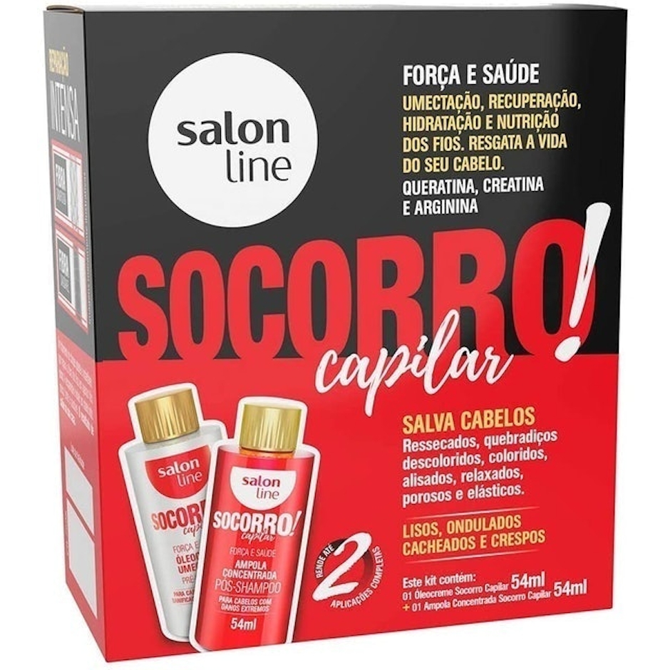 SALON LINE Kit Socorro Capilar Óleocreme e Ampola Concentrada Translation missing: pt-BR.activerecord.decorators.item_part_image/alt