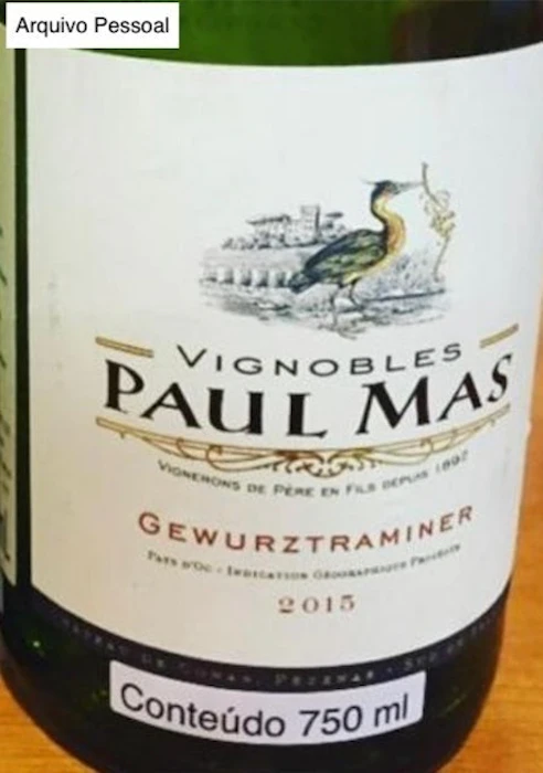 DOMAINE PAUL MAS Vinho Branco Paul Mas Gewurztraminer Translation missing: pt-BR.activerecord.decorators.item_part_image/alt