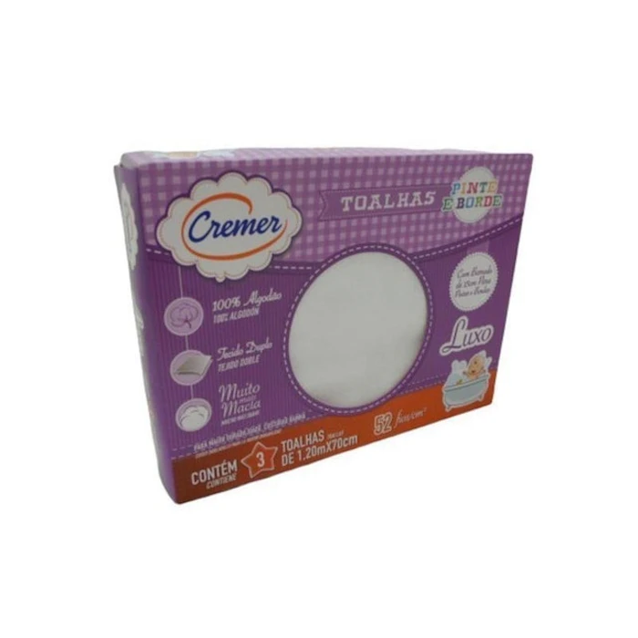 CREMER Toalha Fralda Pinte e Borde 70 X 120 cm Translation missing: pt-BR.activerecord.decorators.item_part_image/alt