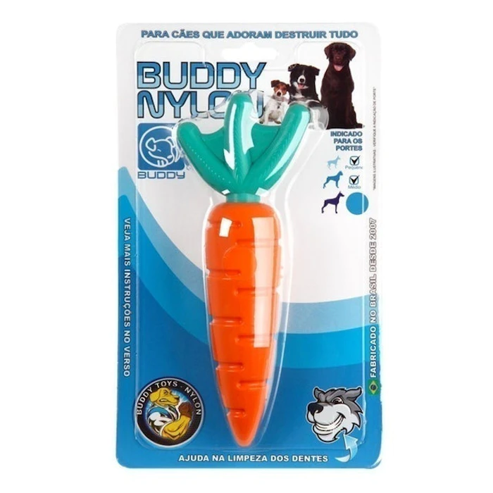 BUDDY TOYS Brinquedo de Nylon Cenoura para Cães Destruidores Translation missing: pt-BR.activerecord.decorators.item_part_image/alt