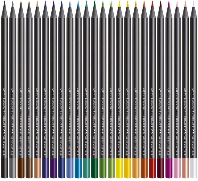 FABER-CASTELL Lápis de Cor EcoLápis Supersoft 24 cores Translation missing: pt-BR.activerecord.decorators.item_part_image/alt